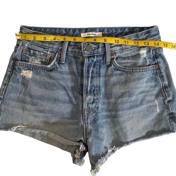 GRLFRND Cindy High Rise Button Fly Cut Off Denim Jean Shorts 27 Boho sexy - Picture 6 of 16